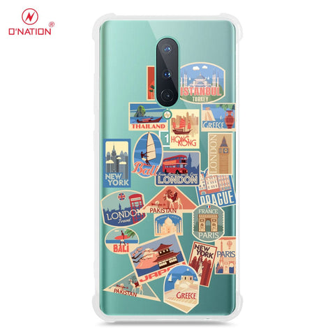 OnePlus 8 4G Cover - Personalised Boarding Pass Ticket Series - 5 Designs - Clear Phone Case - Soft Silicon Borders