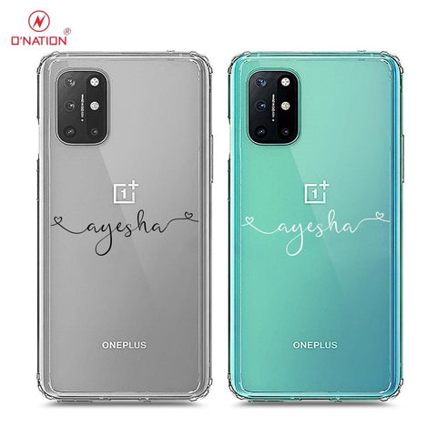 OnePlus 8T Cover - Personalised Name Series - 8 Designs - Clear Phone Case - Soft Silicon Borders