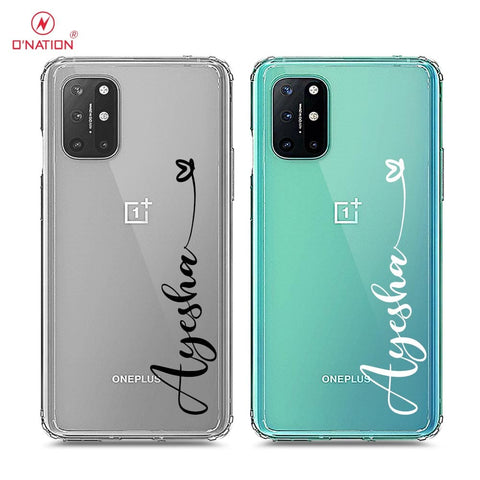 OnePlus 8T Cover - Personalised Name Series - 8 Designs - Clear Phone Case - Soft Silicon Borders