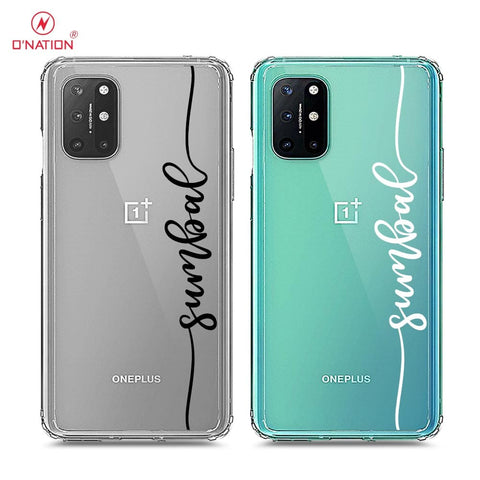 OnePlus 8T Cover - Personalised Name Series - 8 Designs - Clear Phone Case - Soft Silicon Borders