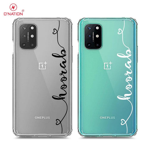 OnePlus 8T Cover - Personalised Name Series - 8 Designs - Clear Phone Case - Soft Silicon Borders