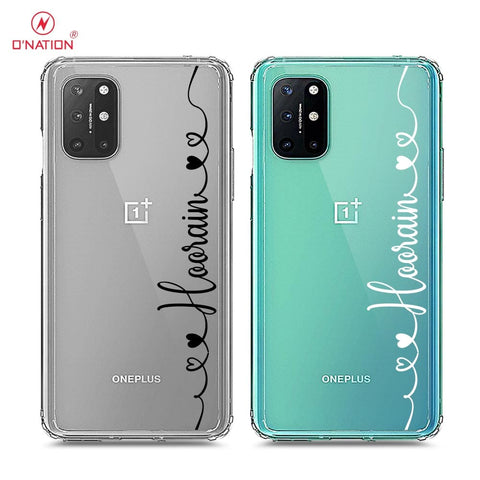 OnePlus 8T Cover - Personalised Name Series - 8 Designs - Clear Phone Case - Soft Silicon Borders