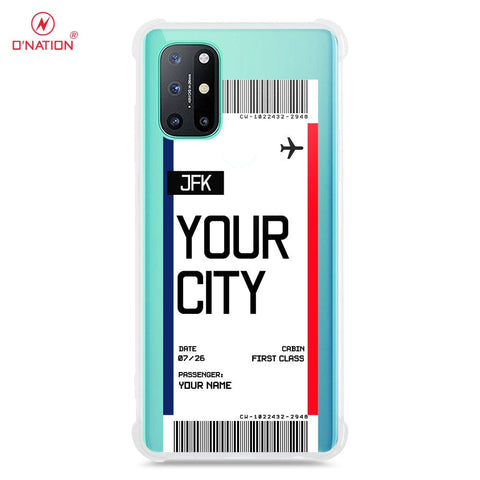OnePlus 8T Cover - Personalised Boarding Pass Ticket Series - 5 Designs - Clear Phone Case - Soft Silicon Borders