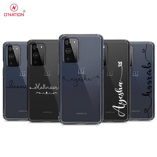 OnePlus 9 Pro Cover - Personalised Name Series - 8 Designs - Clear Phone Case - Soft Silicon Borders