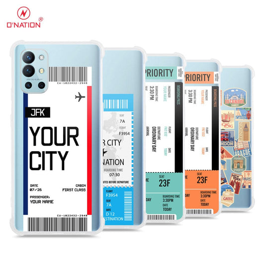 OnePlus 9R Cover - Personalised Boarding Pass Ticket Series - 5 Designs - Clear Phone Case - Soft Silicon Borders