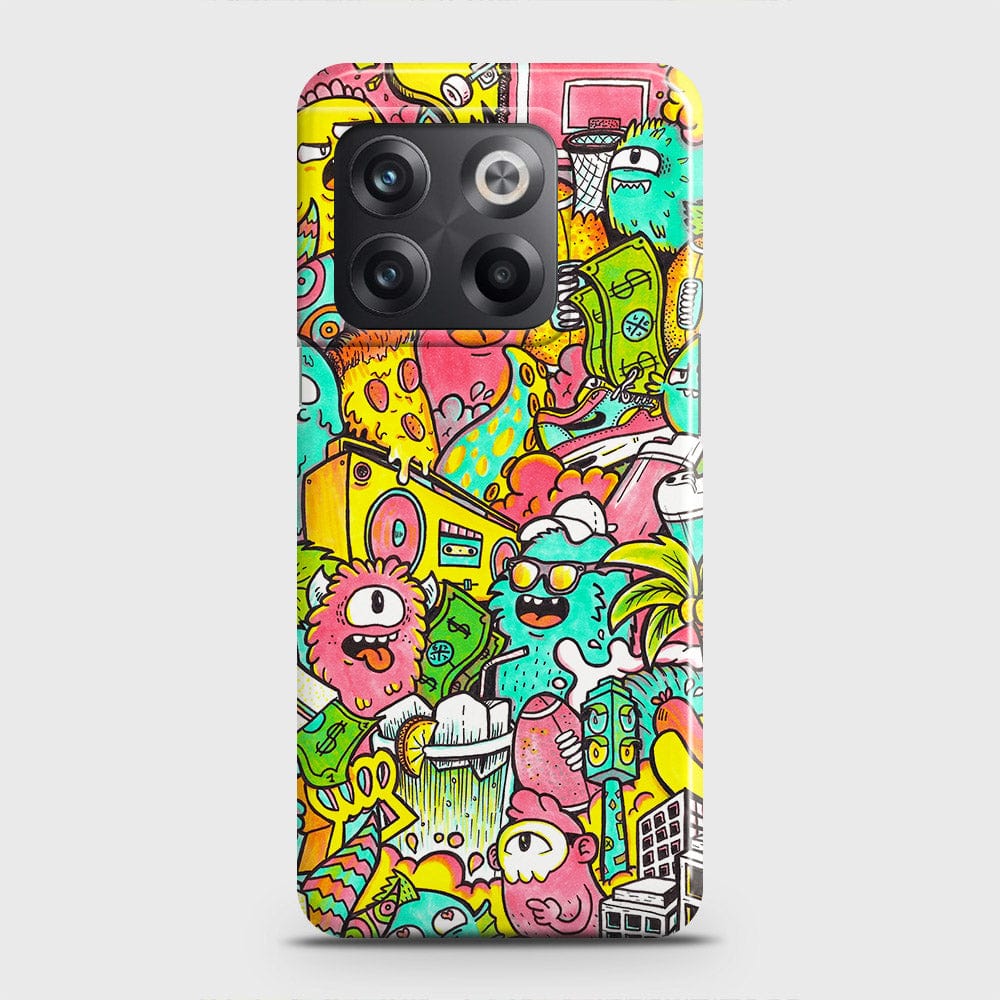 OnePlus Ace Pro Cover - Candy Colors Trendy Sticker Collage Printed Hard Case with Life Time Colors Guarantee
