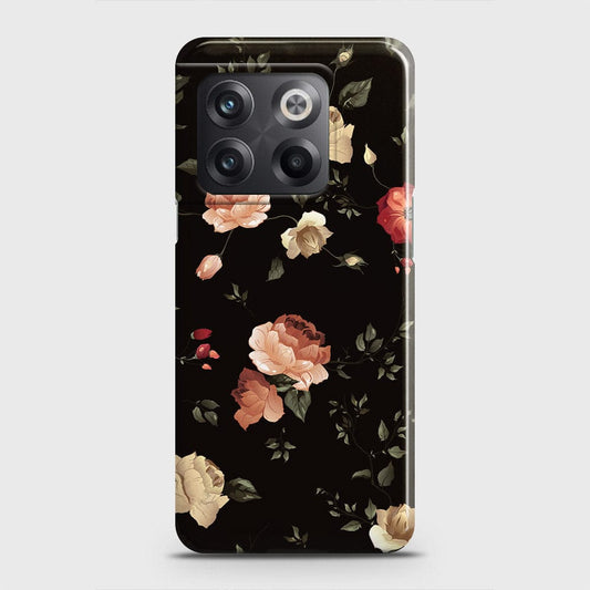OnePlus Ace Pro Cover - Dark Rose Vintage Flowers Printed Hard Case with Life Time Colors Guarantee