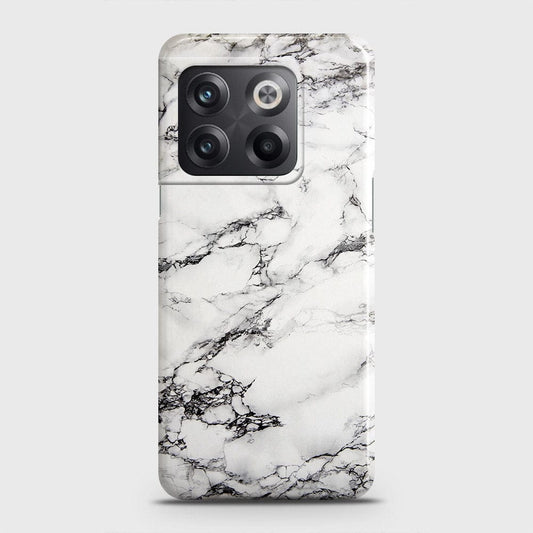 OnePlus Ace Pro Cover - Trendy White Floor Marble Printed Hard Case with Life Time Colors Guarantee