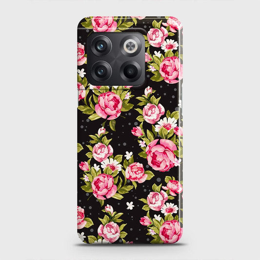 OnePlus Ace Pro Cover - Trendy Pink Rose Vintage Flowers Printed Hard Case with Life Time Colors Guarantee