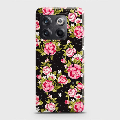 OnePlus Ace Pro Cover - Trendy Pink Rose Vintage Flowers Printed Hard Case with Life Time Colors Guarantee