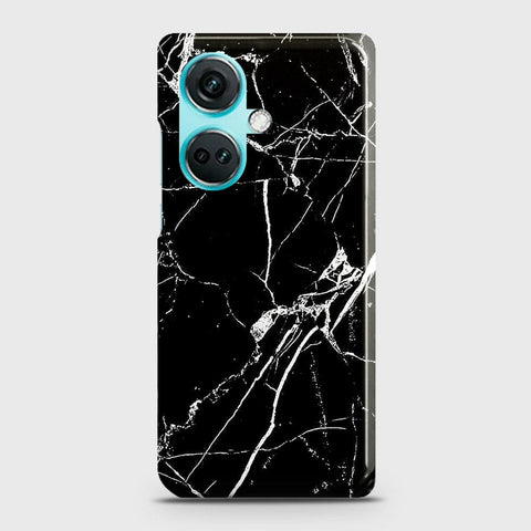 OnePlus Nord CE3 Cover - Black Modern Classic Marble Printed Hard Case with Life Time Colors Guarantee