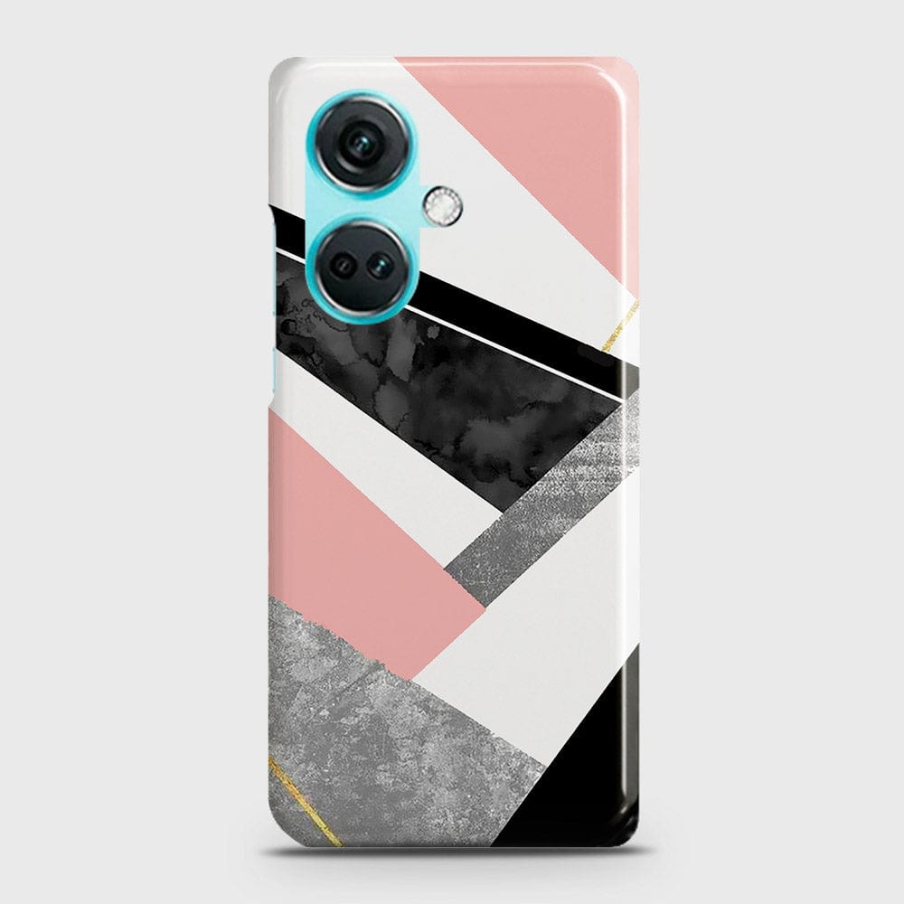 OnePlus Nord CE3 Cover - Geometric Luxe Marble Trendy Printed Hard Case with Life Time Colors Guarantee