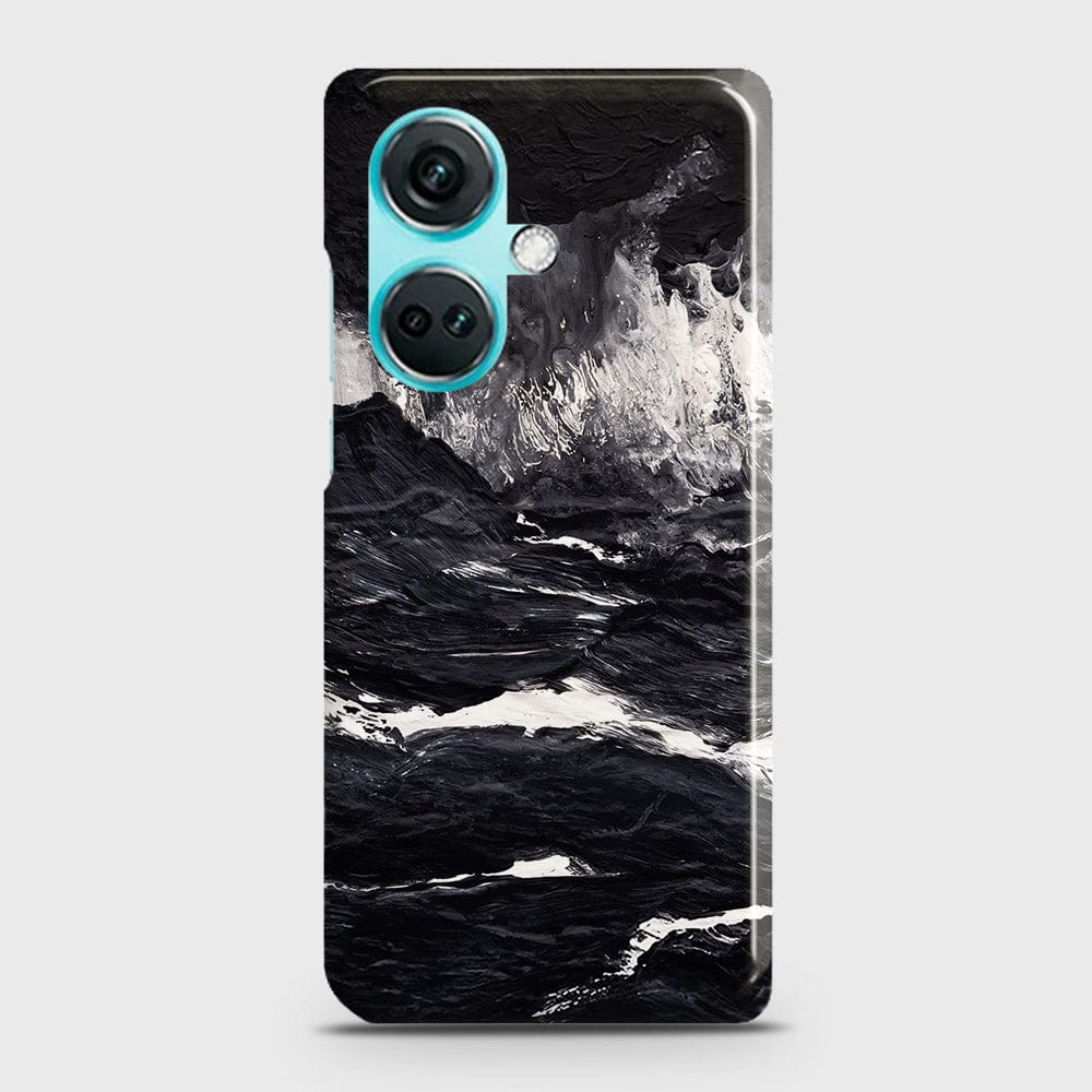 OnePlus Nord CE3 Cover - Black Ocean Marble Trendy Printed Hard Case with Life Time Colors Guarantee