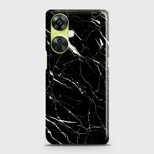 OnePlus Nord CE 3 Lite Cover - Trendy Black Marble Printed Hard Case with Life Time Colors Guarantee