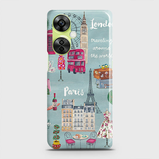 OnePlus Nord CE 3 Lite Cover - London, Paris, New York ModernPrinted Hard Case with Life Time Colors Guarantee