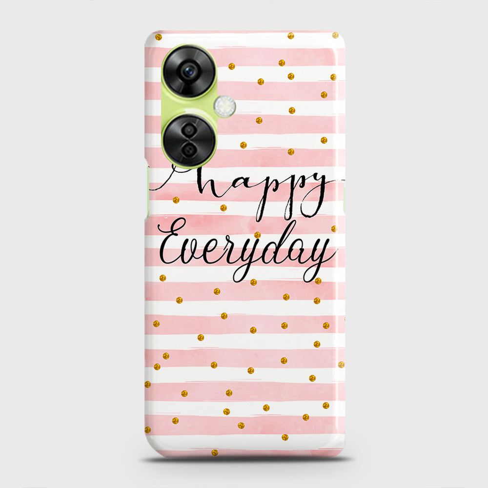 OnePlus Nord CE 3 Lite Cover - Trendy Happy Everyday Printed Hard Case with Life Time Colors Guarantee