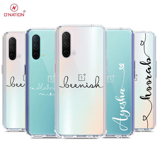 OnePlus Nord CE 5G Cover - Personalised Name Series - 8 Designs - Clear Phone Case - Soft Silicon Borders