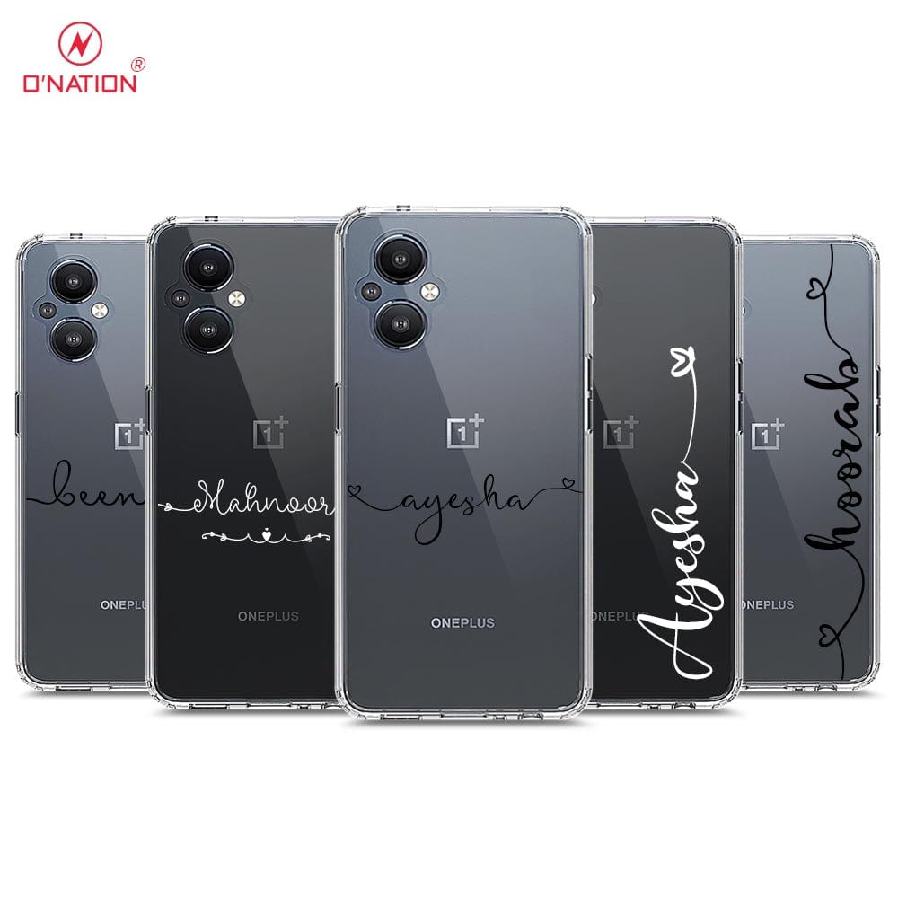 OnePlus Nord N20 5G Cover - Personalised Name Series - 8 Designs - Clear Phone Case - Soft Silicon Borders