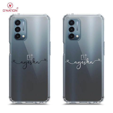 OnePlus Nord N200 5G Cover - Personalised Name Series - 8 Designs - Clear Phone Case - Soft Silicon Borders