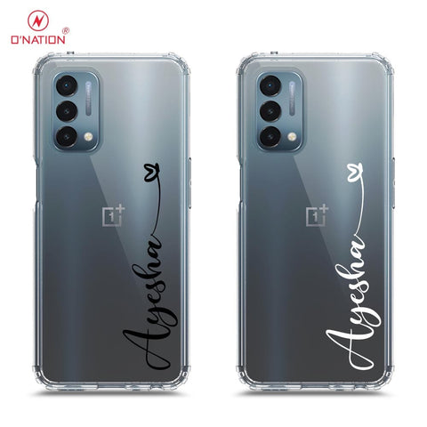 OnePlus Nord N200 5G Cover - Personalised Name Series - 8 Designs - Clear Phone Case - Soft Silicon Borders