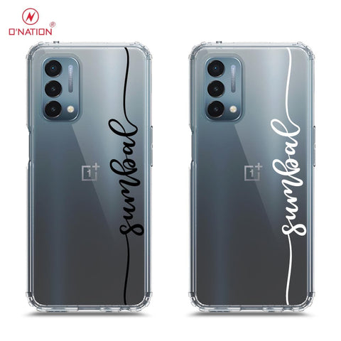 OnePlus Nord N200 5G Cover - Personalised Name Series - 8 Designs - Clear Phone Case - Soft Silicon Borders