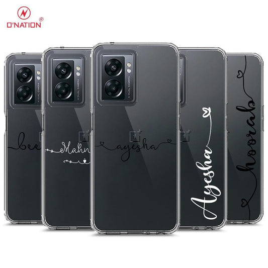 OnePlus Nord N300 Cover - Personalised Name Series - 8 Designs - Clear Phone Case - Soft Silicon Borders