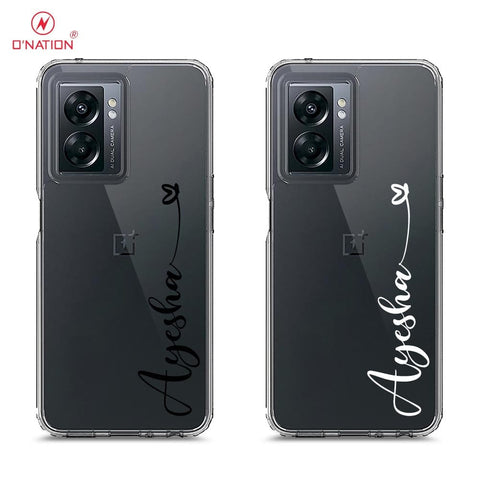 OnePlus Nord N300 Cover - Personalised Name Series - 8 Designs - Clear Phone Case - Soft Silicon Borders