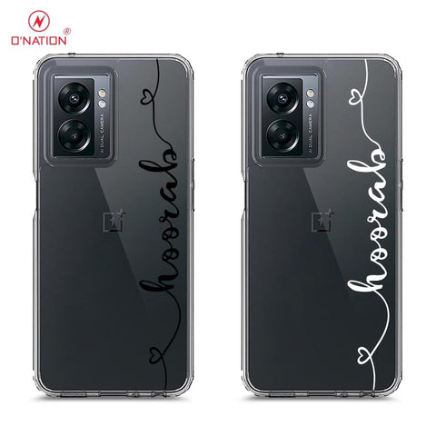 OnePlus Nord N300 Cover - Personalised Name Series - 8 Designs - Clear Phone Case - Soft Silicon Borders