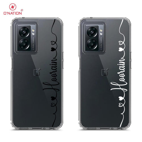 OnePlus Nord N300 Cover - Personalised Name Series - 8 Designs - Clear Phone Case - Soft Silicon Borders