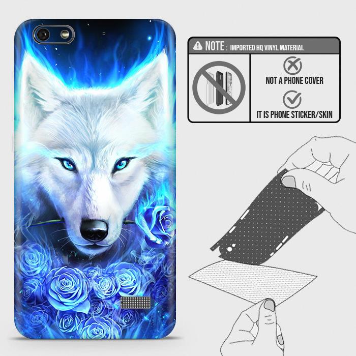 Huawei Honor 4C Back Skin - Design 2 - Vintage Galaxy Wolf Skin Wrap Back Sticker