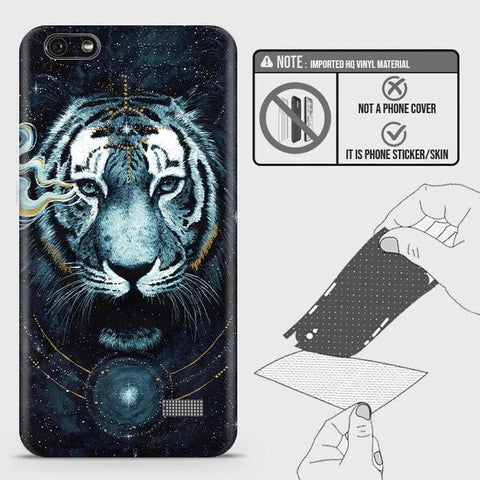 Huawei Honor 4C Back Skin - Design 4 - Vintage Galaxy Tiger Skin Wrap Back Sticker