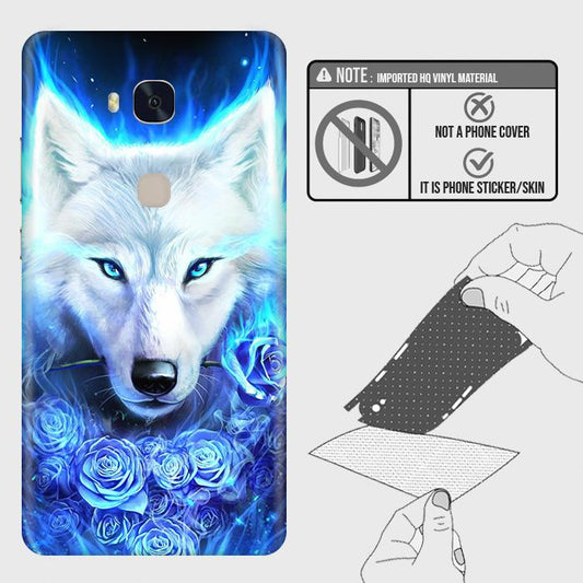 Huawei Honor 5X Back Skin - Design 2 - Vintage Galaxy Wolf Skin Wrap Back Sticker