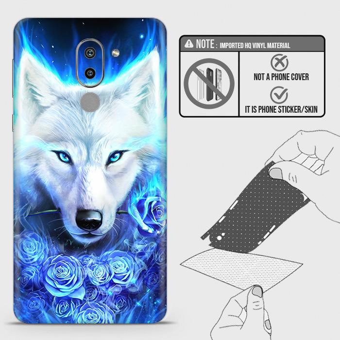 Huawei Honor 6X / Mate 9 Lite Back Skin - Design 2 - Vintage Galaxy Wolf Skin Wrap Back Sticker