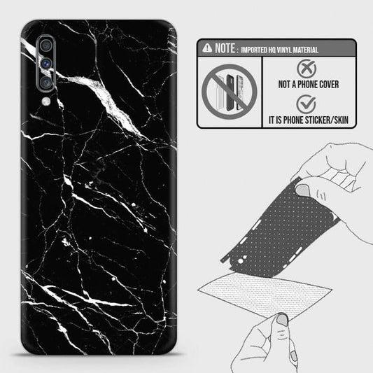 Samsung Galaxy A70 Back Skin - Design 6 - Trendy Black Marble Skin Wrap Back Sticker