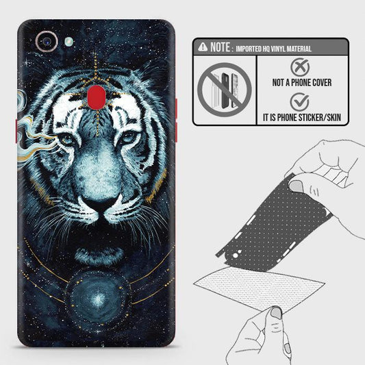 Oppo F7 Youth / Realme 1 Back Skin - Design 4 - Vintage Galaxy Tiger Skin Wrap Back Sticker