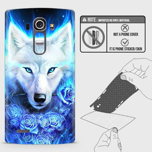 LG G4 Back Skin - Design 2 - Vintage Galaxy Wolf Skin Wrap Back Sticker