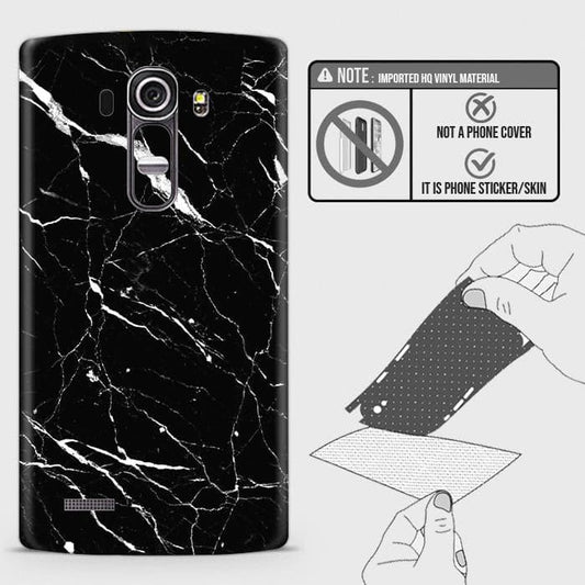 LG G4 Back Skin - Design 6 - Trendy Black Marble Skin Wrap Back Sticker