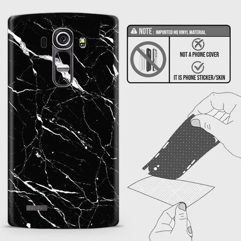 LG G4 Back Skin - Design 6 - Trendy Black Marble Skin Wrap Back Sticker