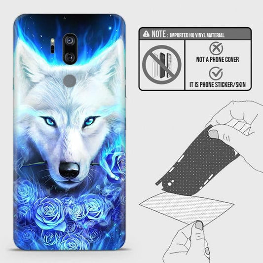 LG G7 ThinQ Back Skin - Design 2 - Vintage Galaxy Wolf Skin Wrap Back Sticker