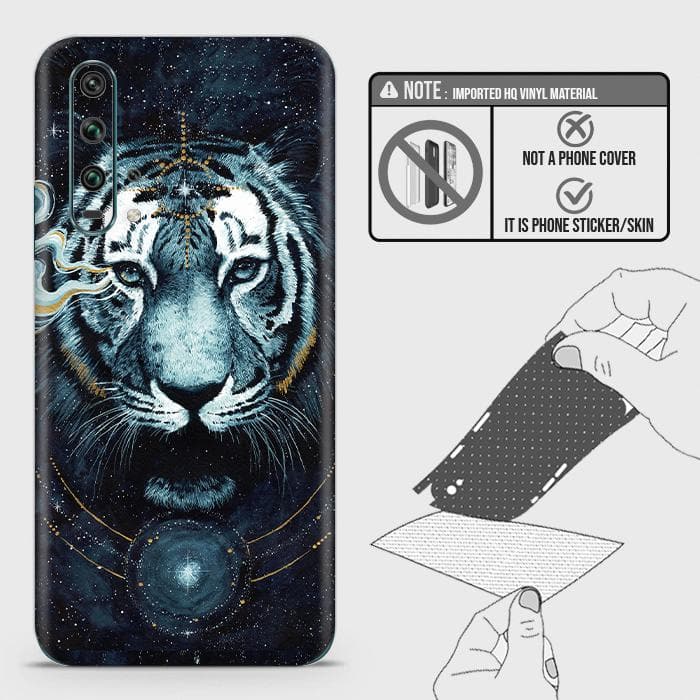 Honor 20 Pro Back Skin - Design 4 - Vintage Galaxy Tiger Skin Wrap Back Sticker