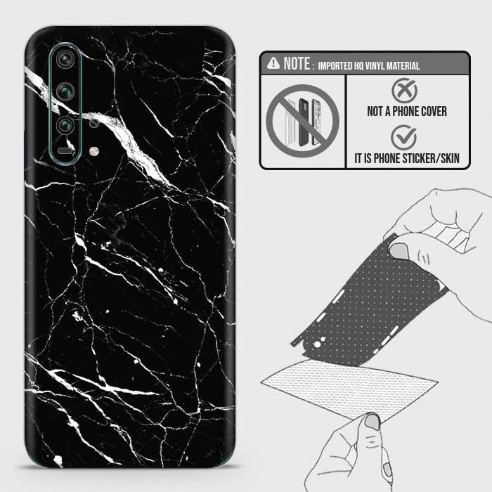 Honor 20 Pro Back Skin - Design 6 - Trendy Black Marble Skin Wrap Back Sticker