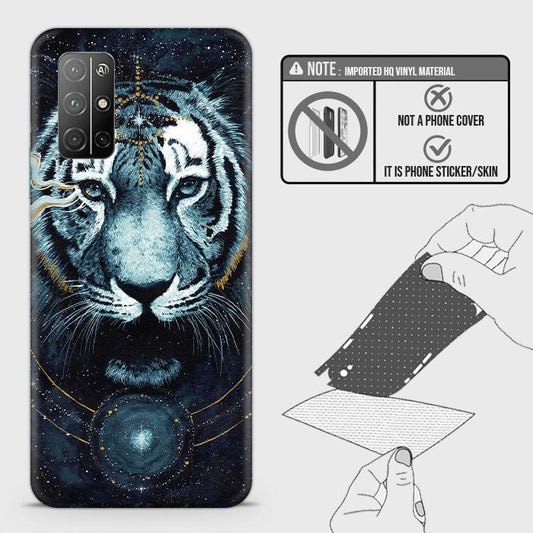 Honor 30S Back Skin - Design 4 - Vintage Galaxy Tiger Skin Wrap Back Sticker