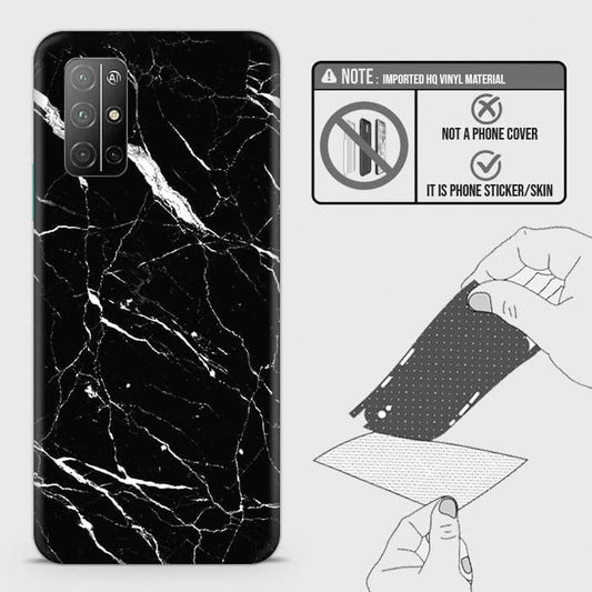 Honor 30S Back Skin - Design 6 - Trendy Black Marble Skin Wrap Back Sticker