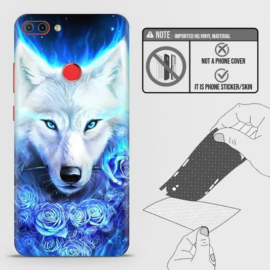 Infinix Hot 6 Pro Back Skin - Design 2 - Vintage Galaxy Wolf Skin Wrap Back Sticker