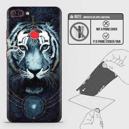 Infinix Hot 6 Pro Back Skin - Design 4 - Vintage Galaxy Tiger Skin Wrap Back Sticker