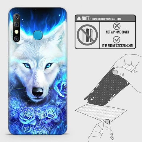 Tecno Spark 4 Back Skin - Design 2 - Vintage Galaxy Wolf Skin Wrap Back Sticker