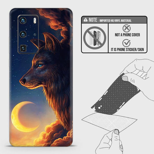 Huawei P40 Pro Back Skin - Design 5 - Mighty Wolf Skin Wrap Back Sticker