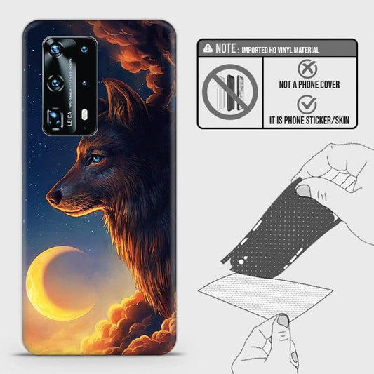 Huawei P40 Pro Plus Back Skin - Design 5 - Mighty Wolf Skin Wrap Back Sticker