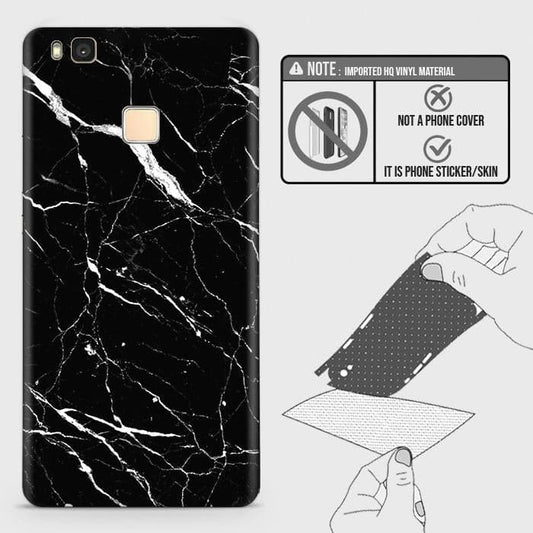 Huawei P9 Lite Back Skin - Design 6 - Trendy Black Marble Skin Wrap Back Sticker