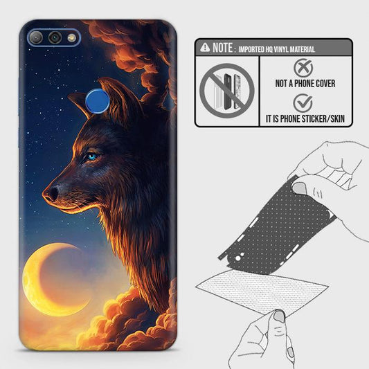 Huawei Y7 Prime 2018 / Y7 2018 Back Skin - Design 5 - Mighty Wolf Skin Wrap Back Sticker